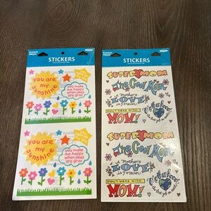 Vintage Frances Meyer Stickers Lot of 2 Packs Super Mom/You Are‎ My Sunshine